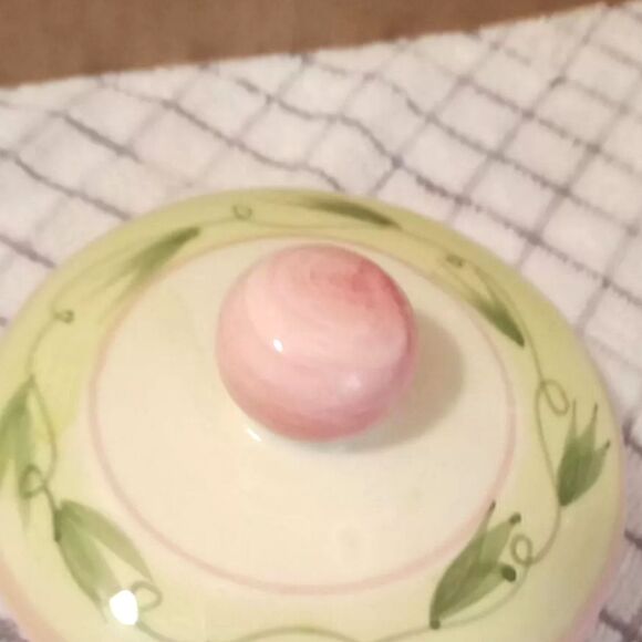 Vintage Ceramic Pink Floral And Leaf Teapot - Picture 6 of 6